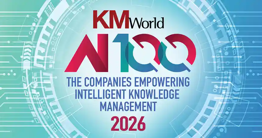 KMWorld AI 100 Award Banner