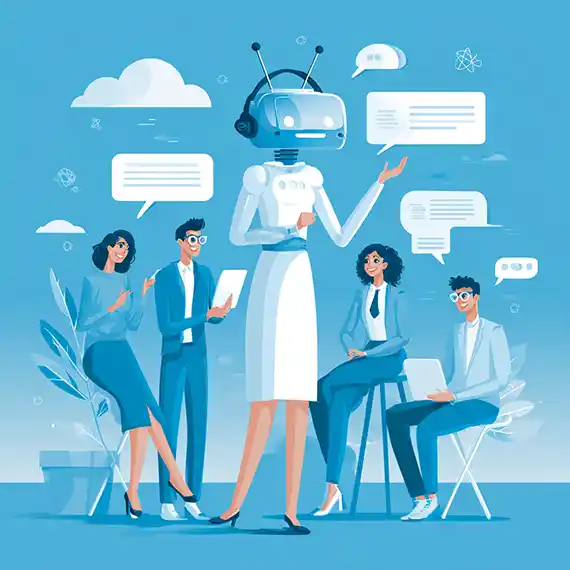 AI chatbot engaging with customers