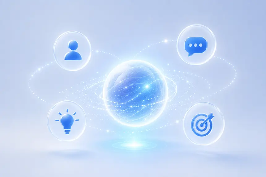 Conversational AI agent engaging website visitors.
